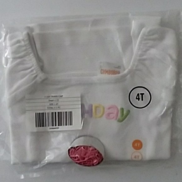T-shirt Fille Gymboree Avec Imprimé Chiot - Taille 4 - Rose Popsicle - 100% Coton - Neuf Avec étiquettes
